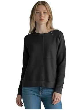 4/$40 Fila Sport Crew Neck Ribbed Black Sweatshirt‎